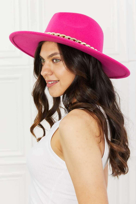 Fame Keep Your Promise Fedora Hat in Pink Trendy - Samslivos