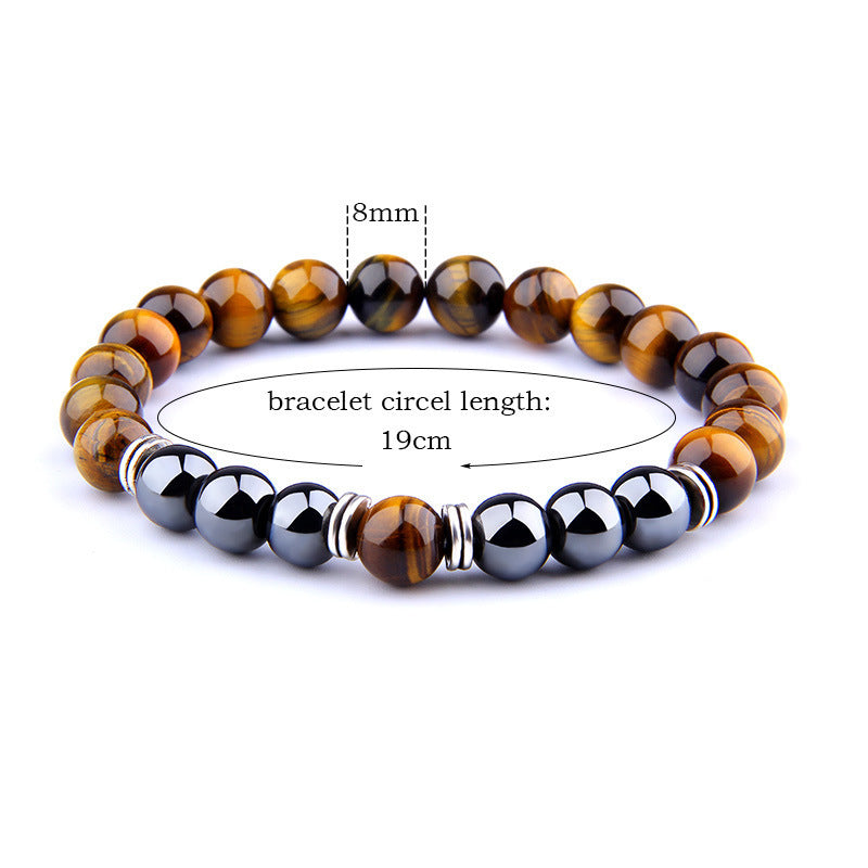 Explosion Style Yellow Tiger Eye Bracelet Fashion Obsidian Alloy