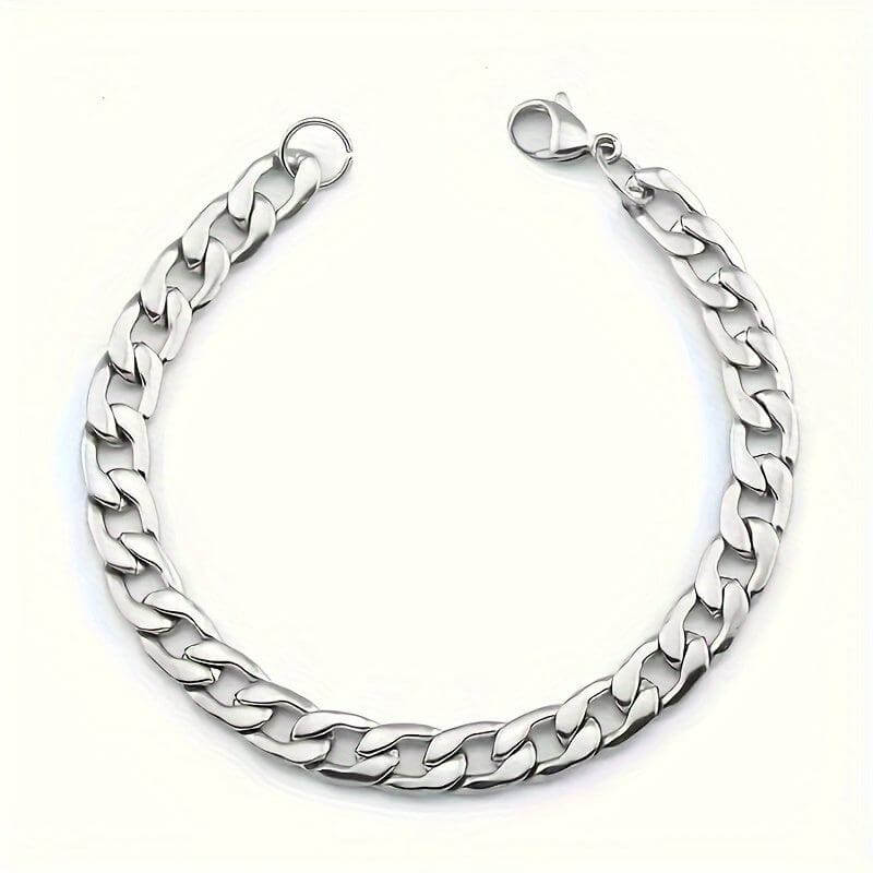 Men and Women 2pcs/set Stainless Steel Punk Chain Necklace - SAMFILS