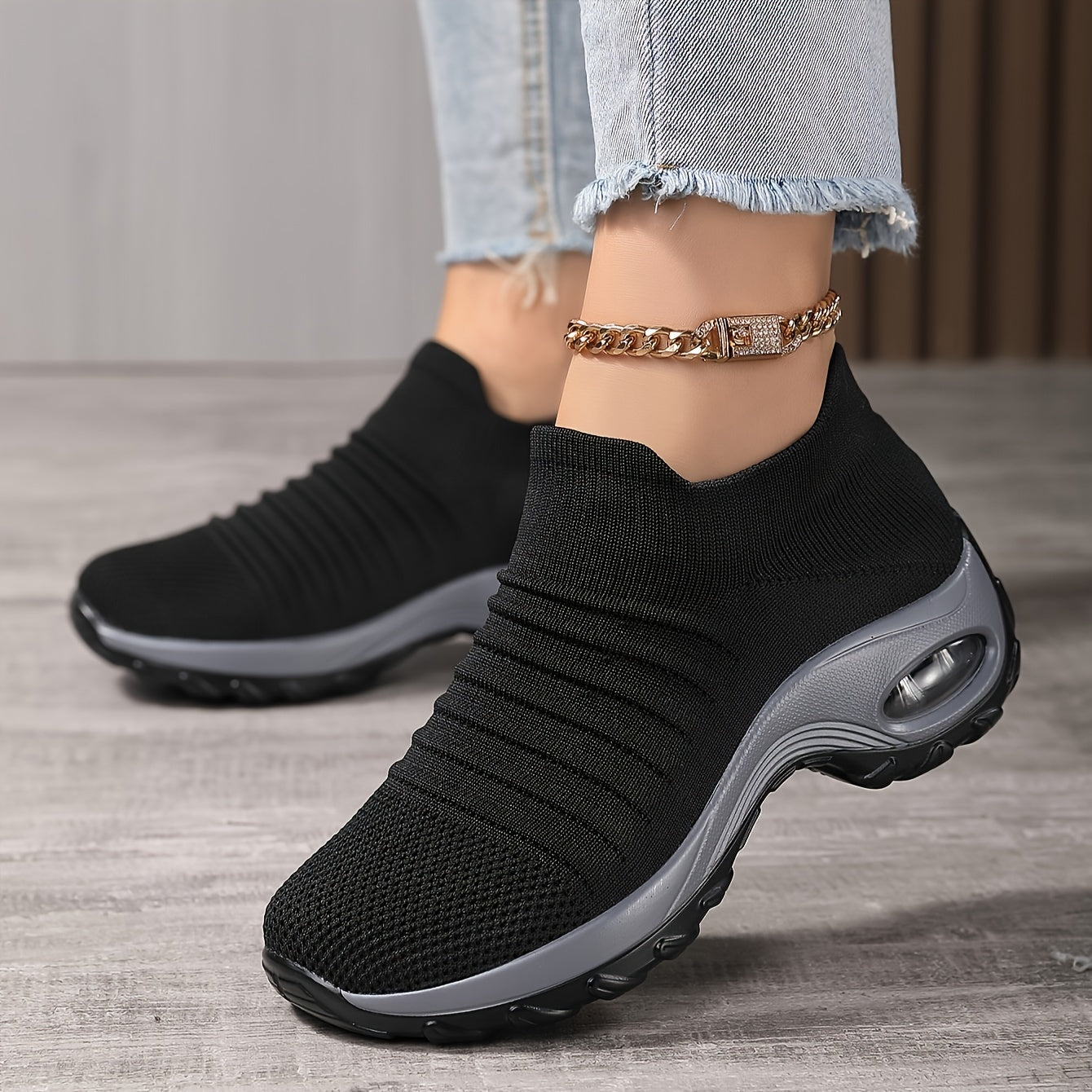 Lightweight Breathable Chunky Sneakers with Air Cushion