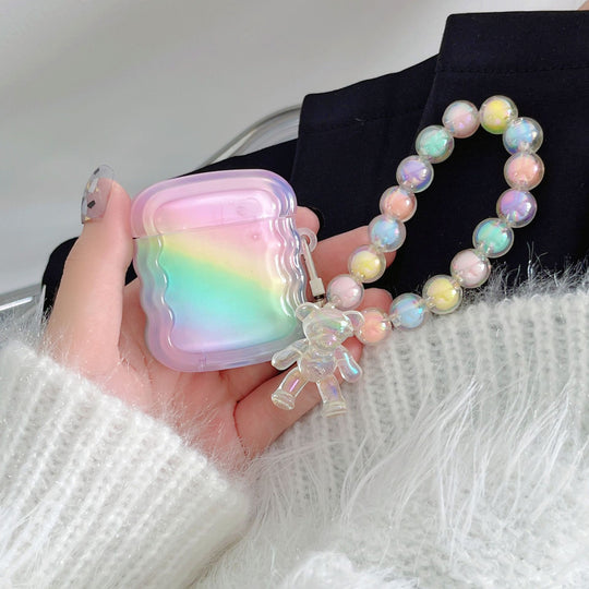 Transparent Rainbow Headset Drop Proof Phone Case