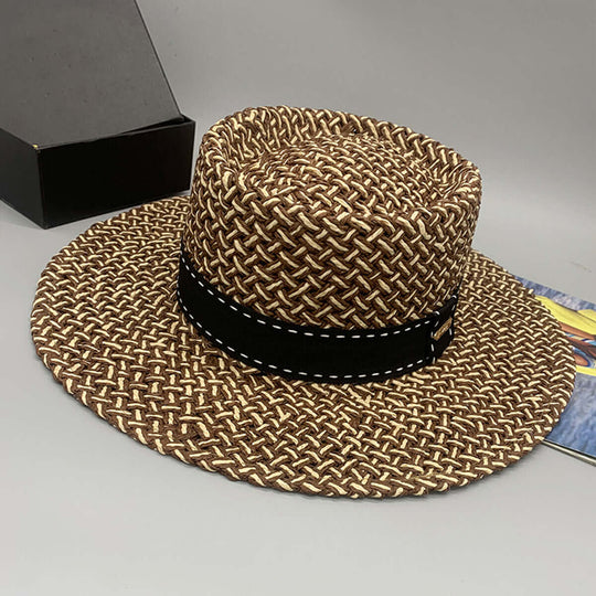 Adjustable Paper Braided String Paper Hat - Samslivos