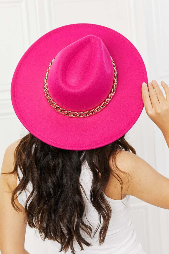 Fame Keep Your Promise Fedora Hat in Pink Trendy - Samslivos