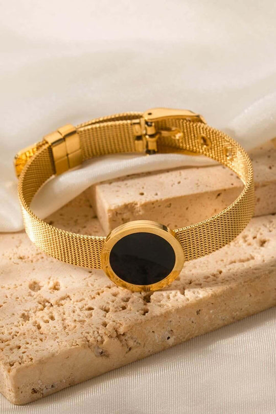 Gold-Plated Copper Wide Luxurious Bracelet - Samslivos