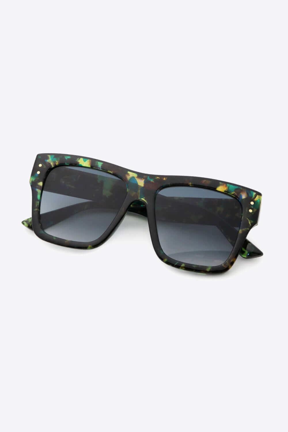 Comfort UV400 Patterned Polycarbonate Square Sunglasses - SAMFILS