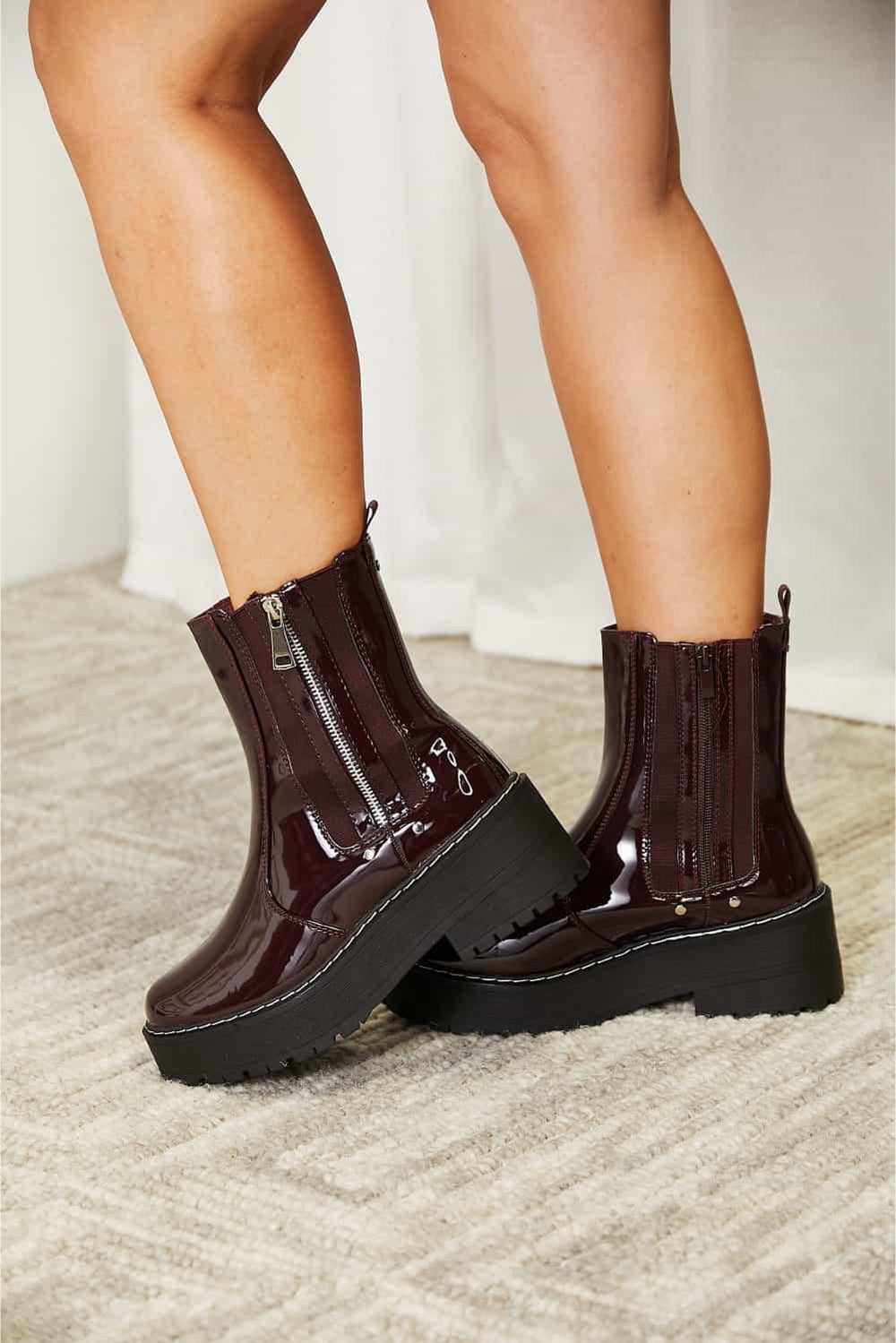 Forever Link Side Zip Platform Boots - Samslivos