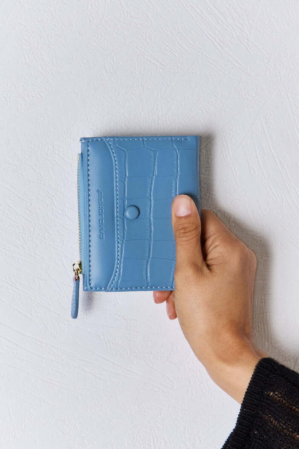 David Jones Texture PU Leather Mini Wallet - SAMFILS