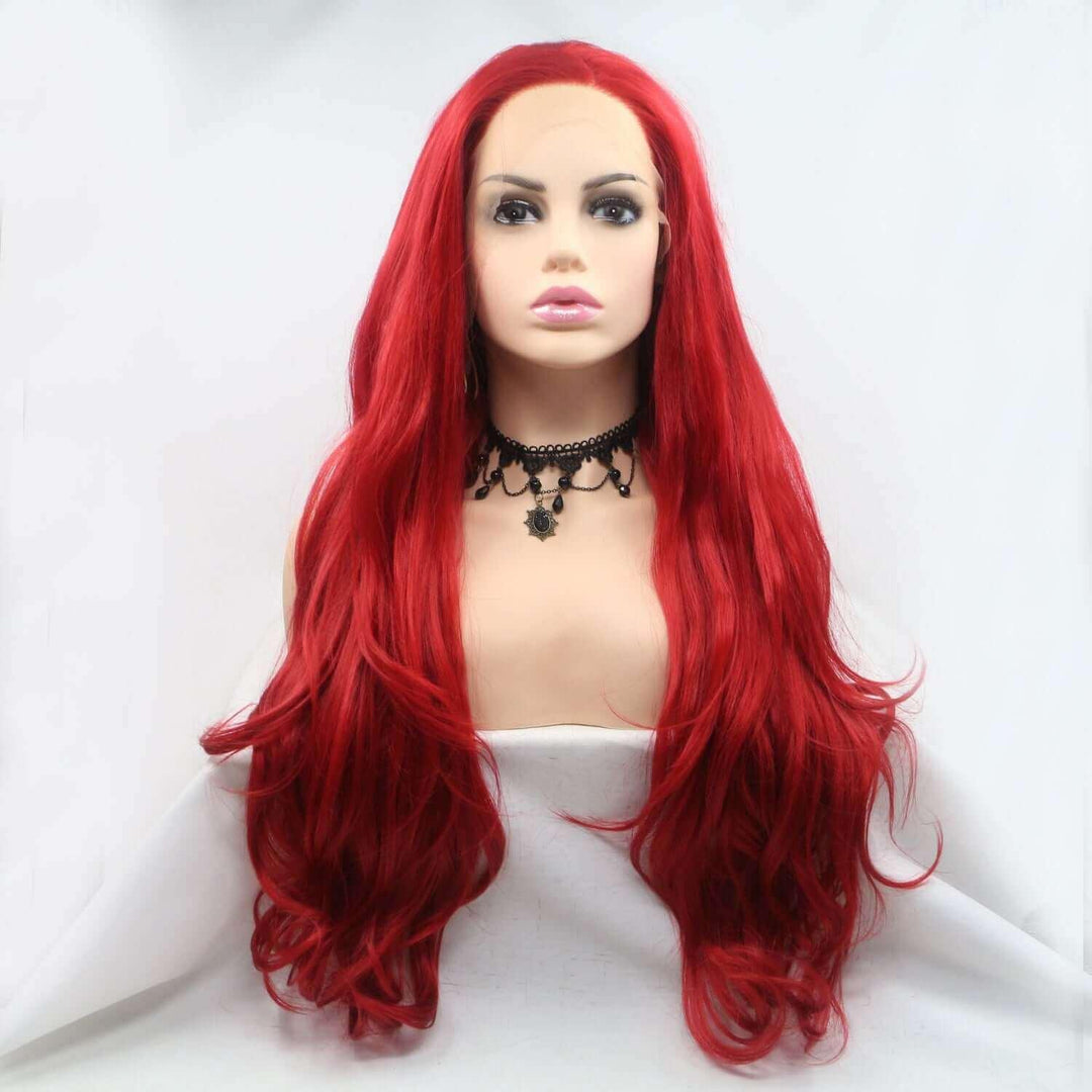 Lace Front Wigs 13*3" Synthetic Long Wavy 24" 130% Density - Samslivos