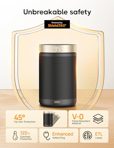 Dreo Space Heater, Portable Electric Indoor Use with Thermostat