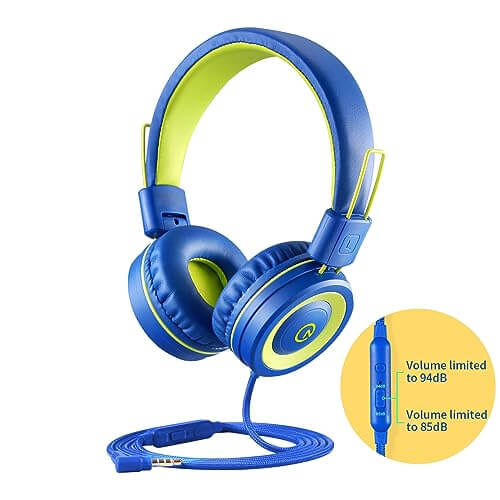 Noot products Kids Headphones with Microphone K12 Stereo 5ft