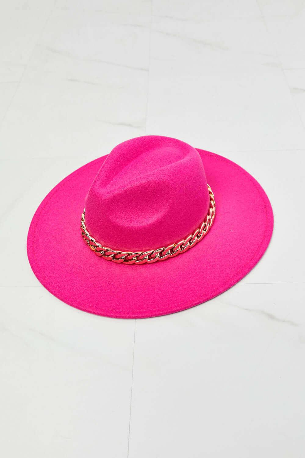 Fame Keep Your Promise Fedora Hat in Pink Trendy - Samslivos