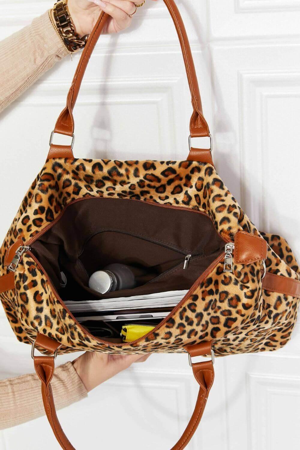 Design Animal Print Brushed Weekender Bag - SAMFILS