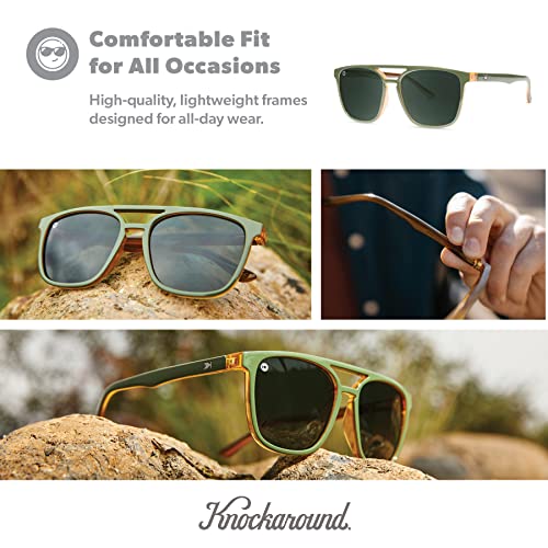 Knockaround Brightsides Polarized Sunglasses for Women  Men  Impact Resistant Lenses  Full UV400 Protection