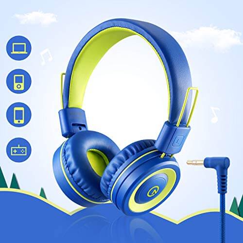 Noot products Kids Headphones with Microphone K12 Stereo 5ft