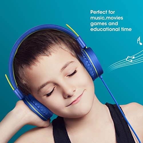 Noot products Kids Headphones with Microphone K12 Stereo 5ft