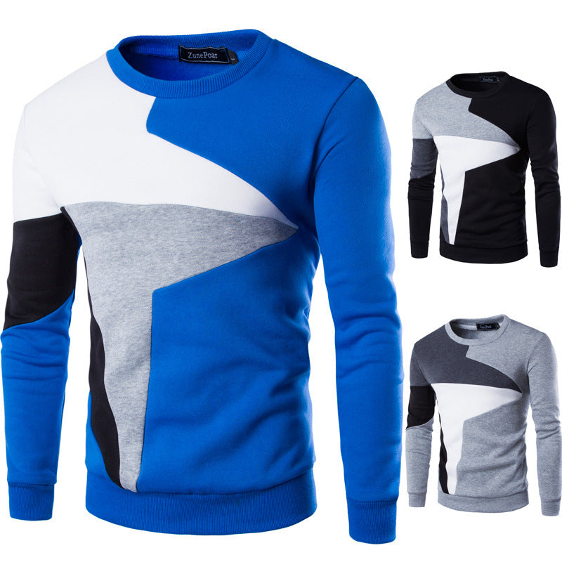 Sweaters Men Fashion Printed O-Neck Slim Cotton Knitted