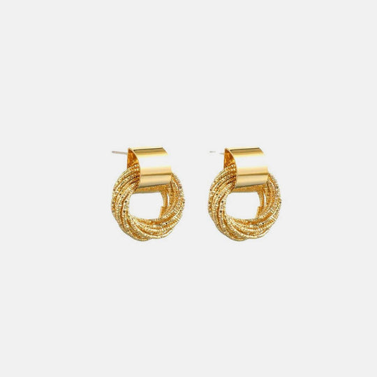 Luxurious Alloy Gold-Plated Drop Down Class Earrings - Samslivos