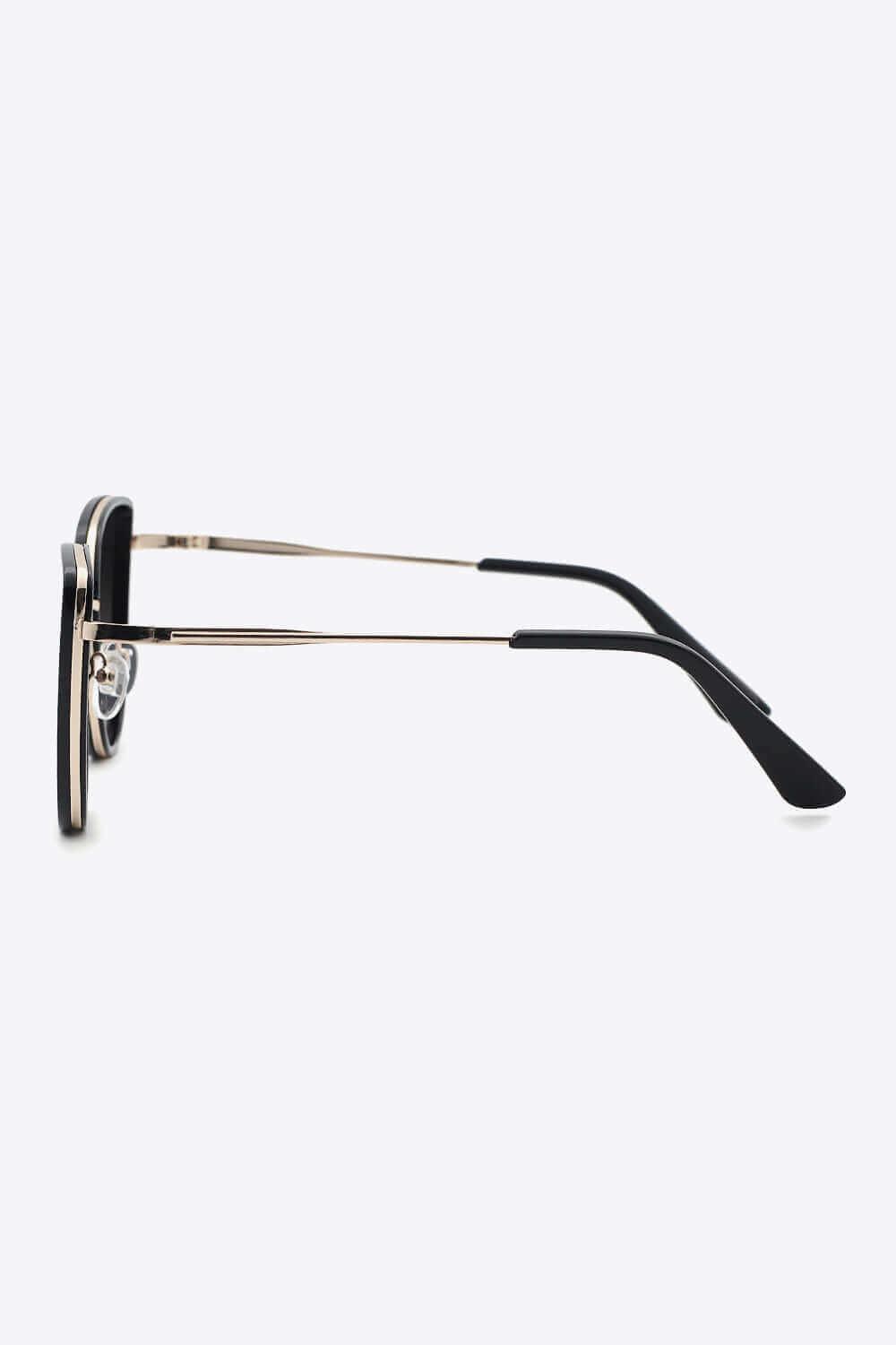 Full Rim Metal-Plastic Hybrid Frame Sunglasses - SAMFILS