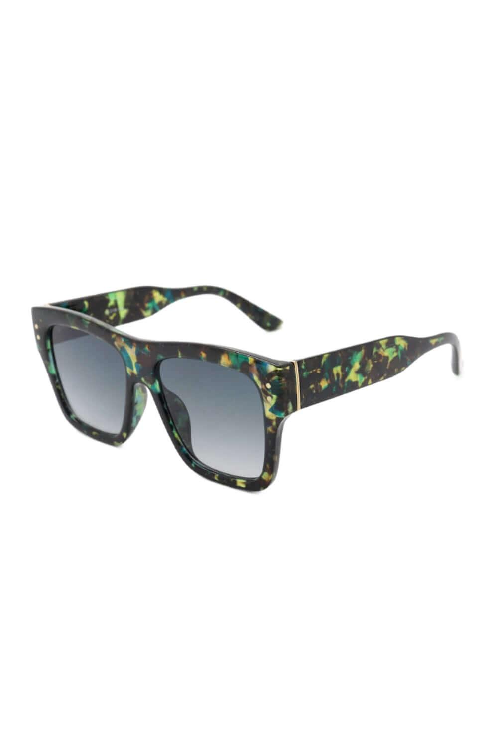 Comfort UV400 Patterned Polycarbonate Square Sunglasses - SAMFILS