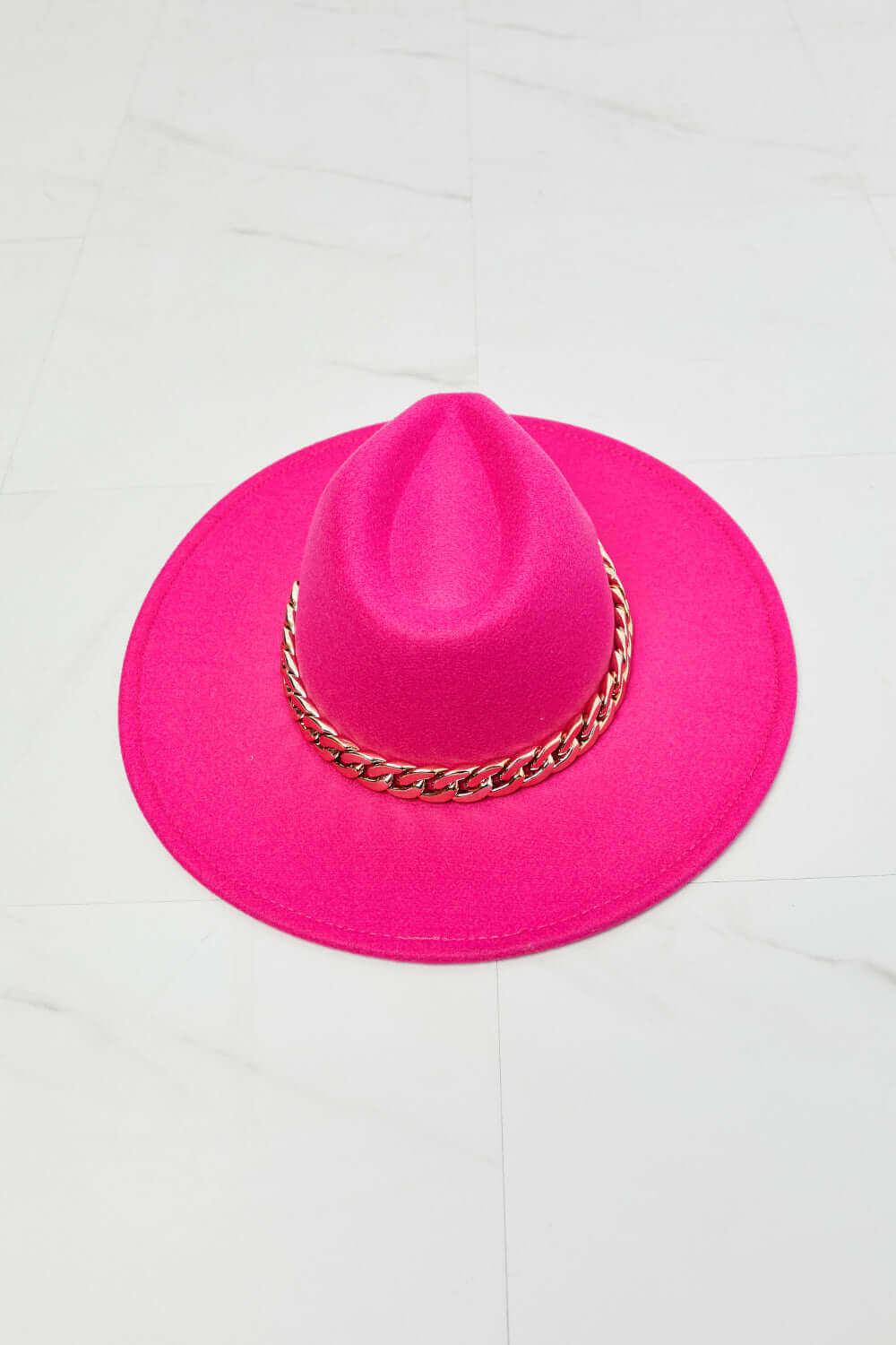 Fame Keep Your Promise Fedora Hat in Pink Trendy - Samslivos