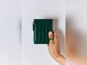 David Jones Texture PU Leather Mini Wallet - SAMFILS