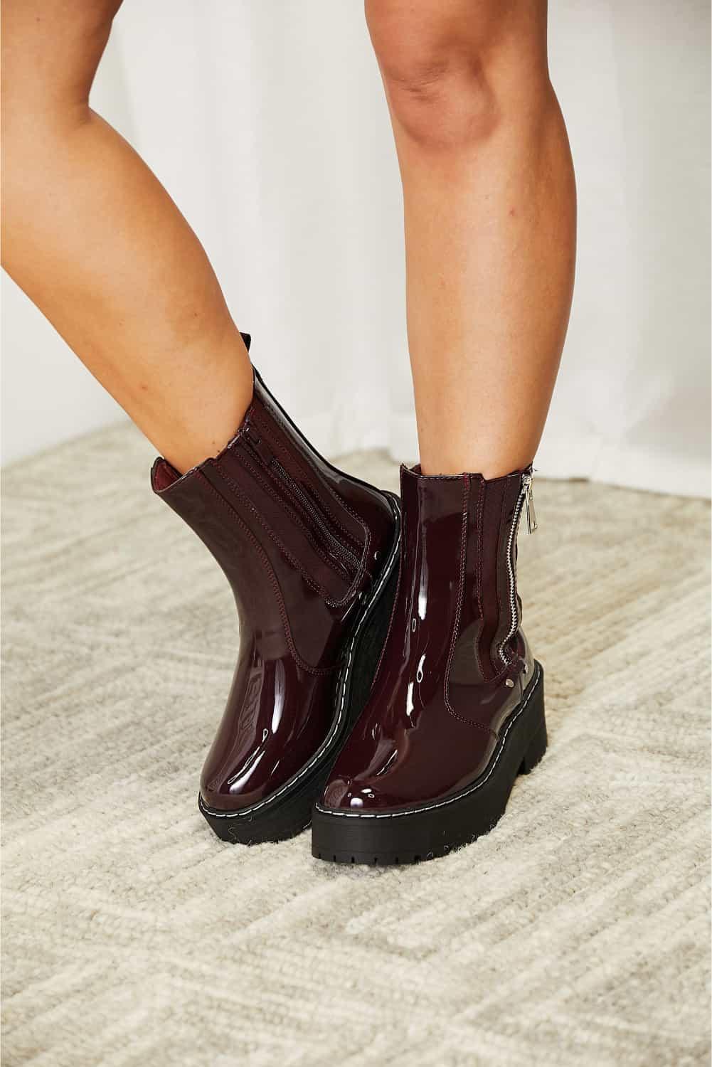 Forever Link Side Zip Platform Boots - SAMFILS