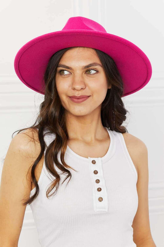 Fame Keep Your Promise Fedora Hat in Pink Trendy - Samslivos