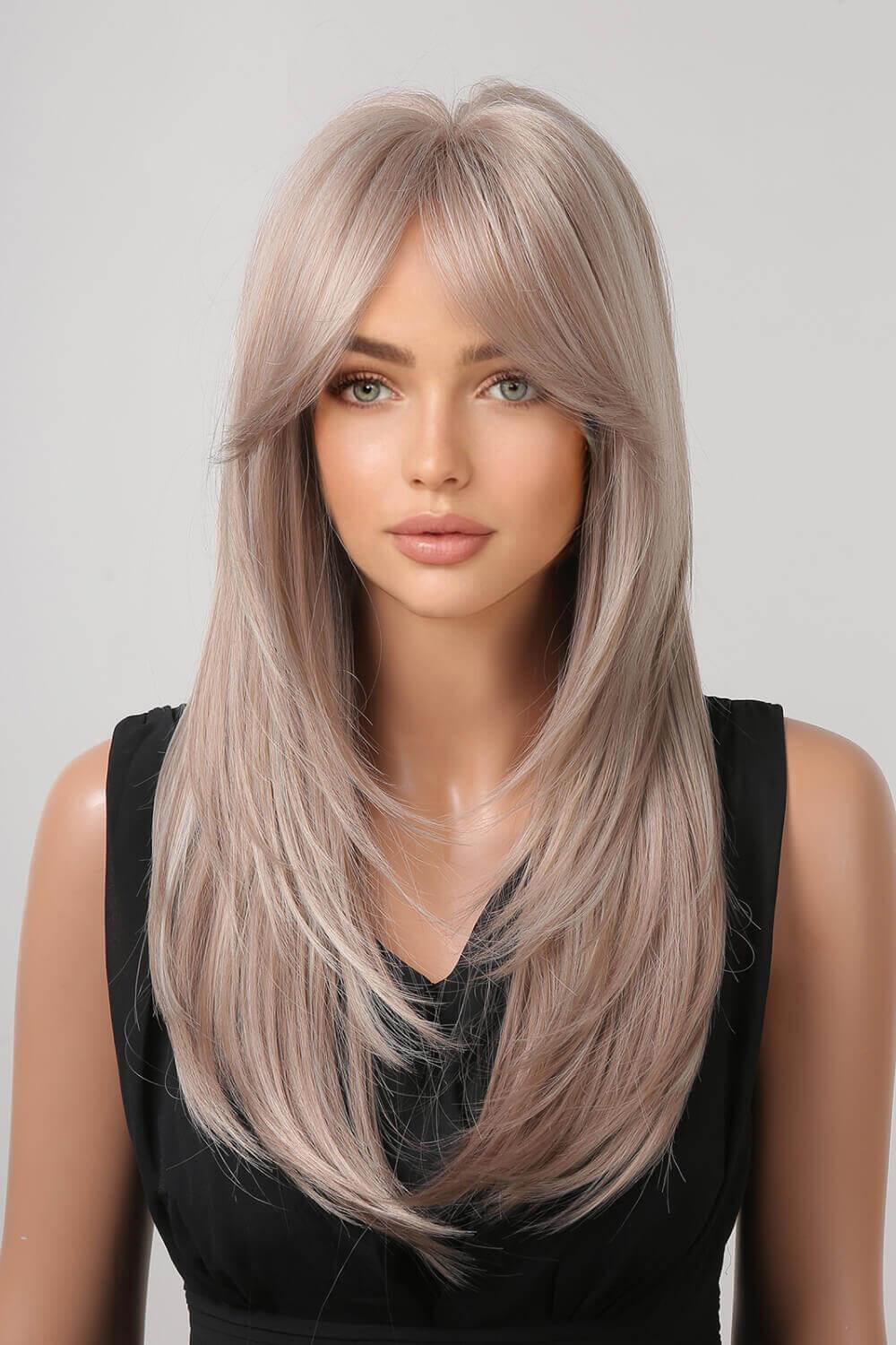 Full-Machine Wigs Synthetic 13*1" Long Straight 22" - Samslivos