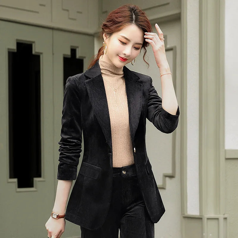 Women's long-sleeved casual small suit formal jacket