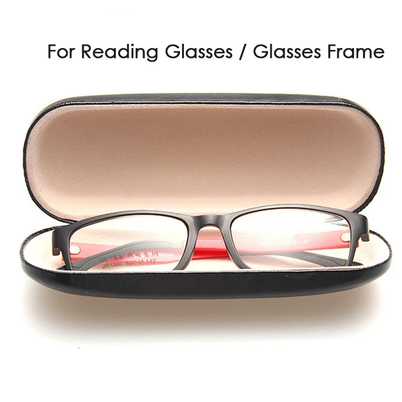 Leather Glasses Case Hard Frame Waterproof Eyeglass Case - Samslivos