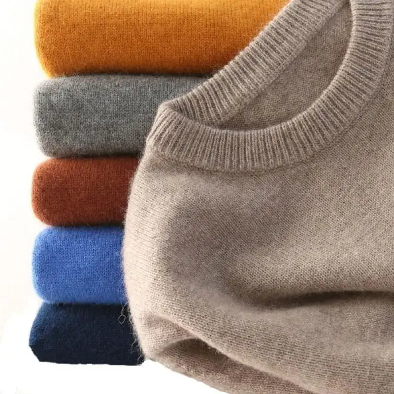 Men Cashmere Sweater Autumn Winter Soft Warm - Samslivos