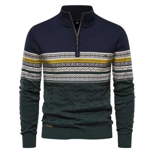 Cotton Sweaters for Men Ethnic Patterns Casual - SAMFILS