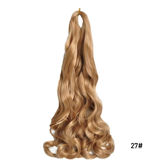 Loose Wave Spiral Curl Braids Synthetic Hair French Curls - Samslivos