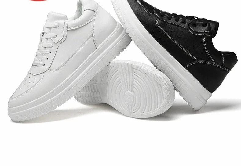 Sneakers Man Elevator Shoes Height Increase Insole White - SAMFILS