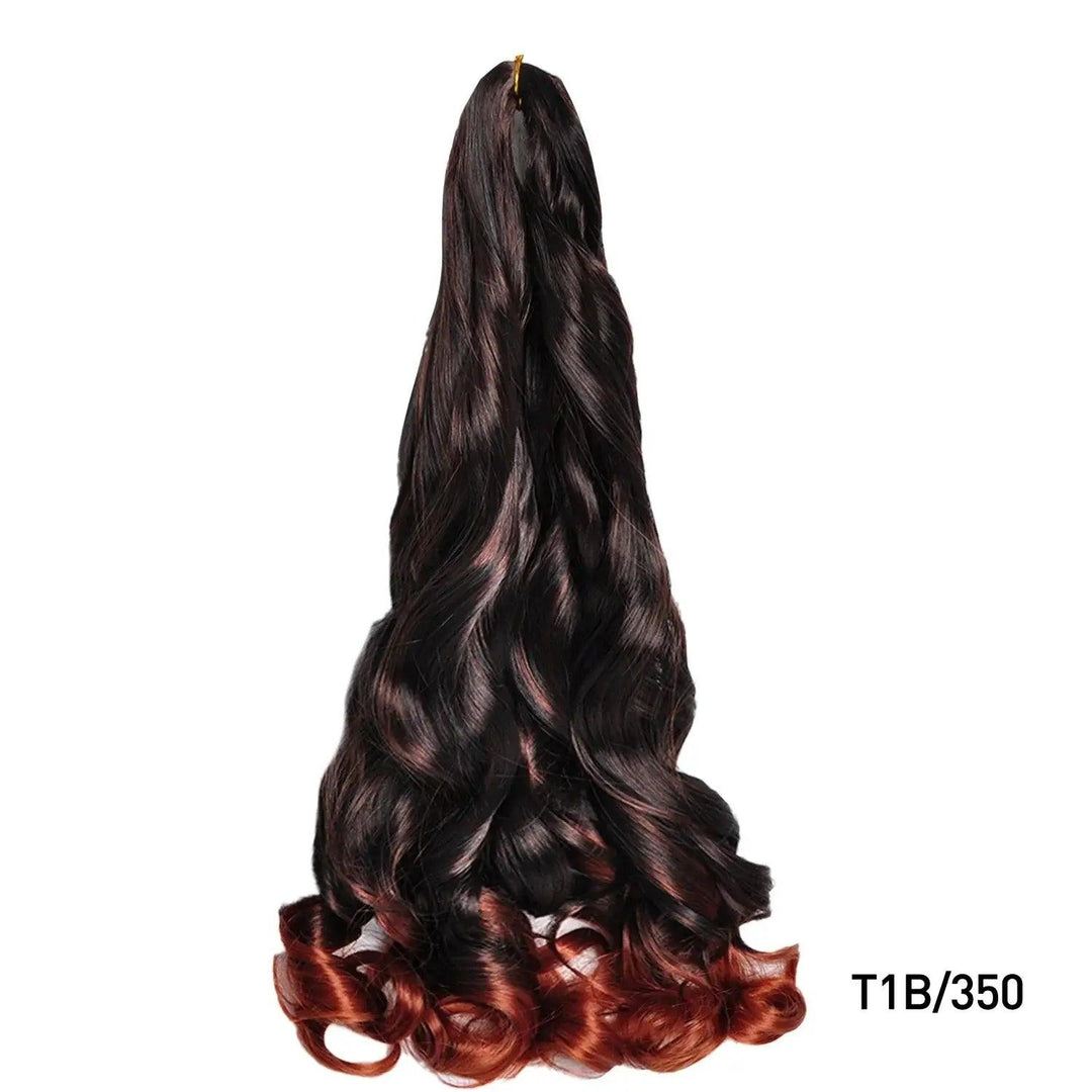 Loose Wave Spiral Curl Braids Synthetic Hair French Curls - Samslivos