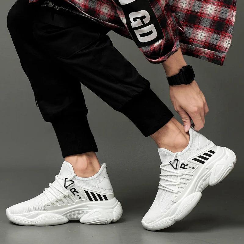 Men Elevator Shoes Man Breathable Casual Shoes Hidden Heels - Samslivos