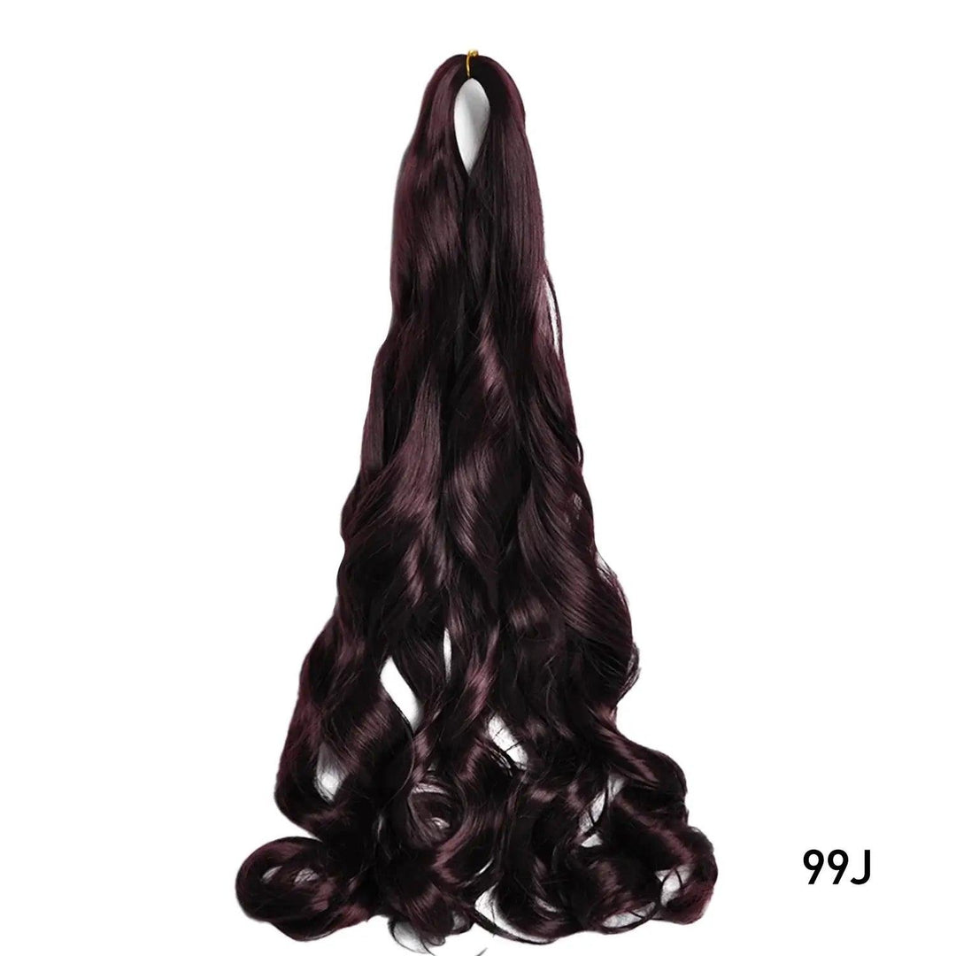 Loose Wave Spiral Curl Braids Synthetic Hair French Curls - Samslivos