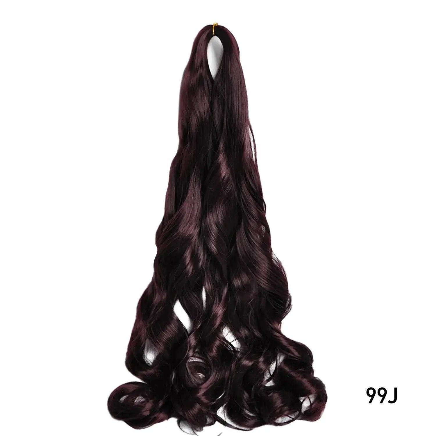 Loose Wave Spiral Curl Braids Synthetic Hair French Curls - SAMFILS