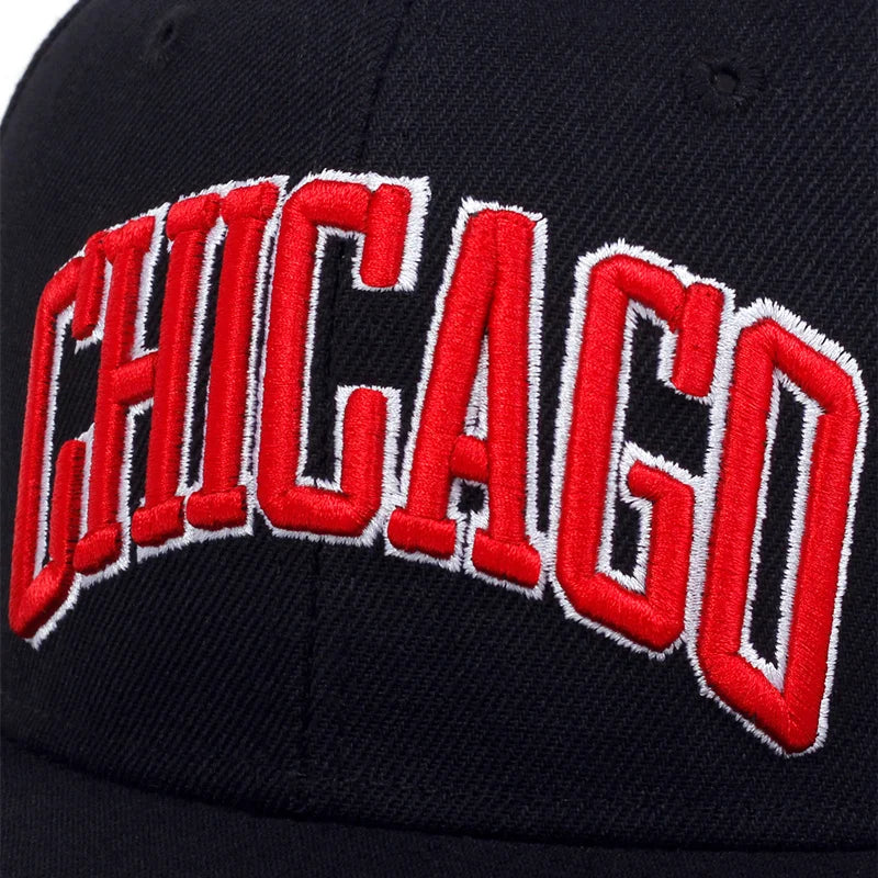 Fashion Letter Chicago Embroidery Baseball Cap Summer Unisex