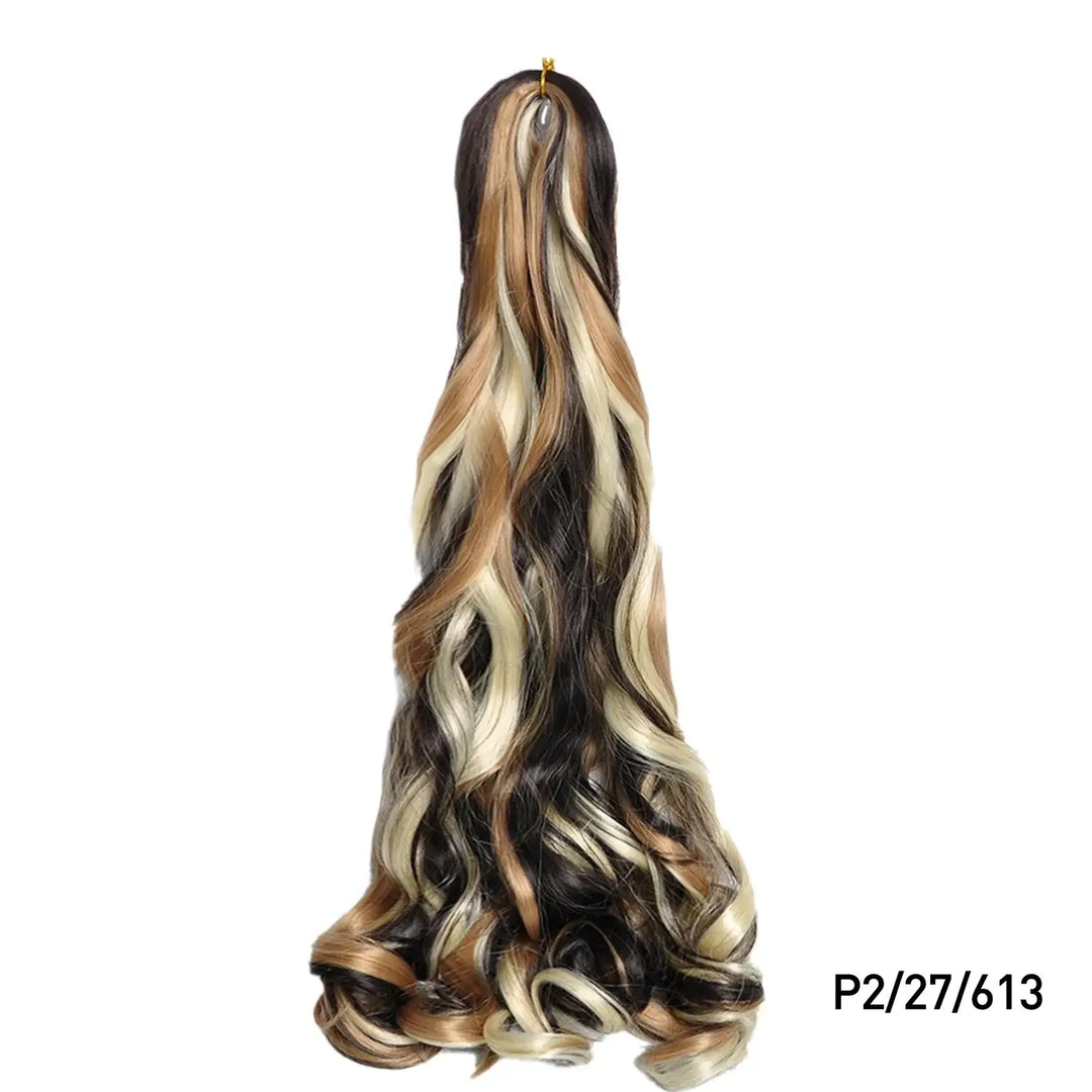 Loose Wave Spiral Curl Braids Synthetic Hair French Curls - Samslivos
