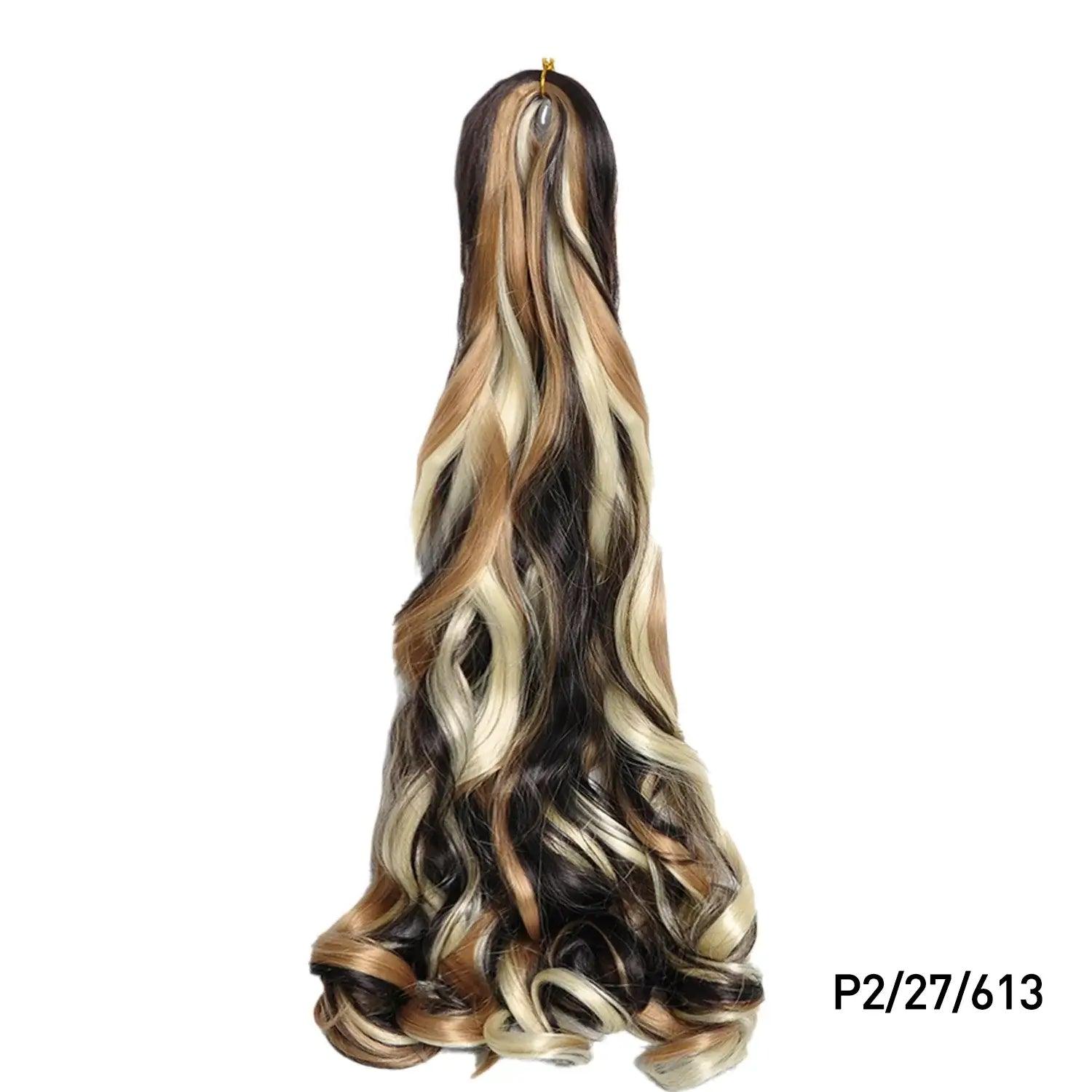 Loose Wave Spiral Curl Braids Synthetic Hair French Curls - SAMFILS