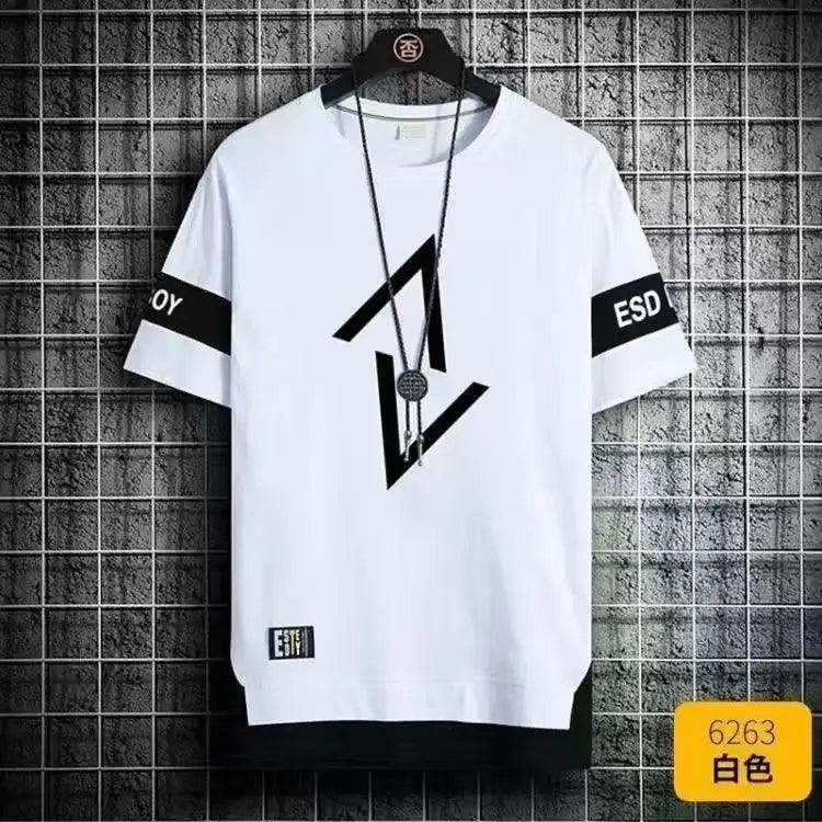 Men's T Shirts Korean Fashion Summer Short Sleeve Print - Samslivos