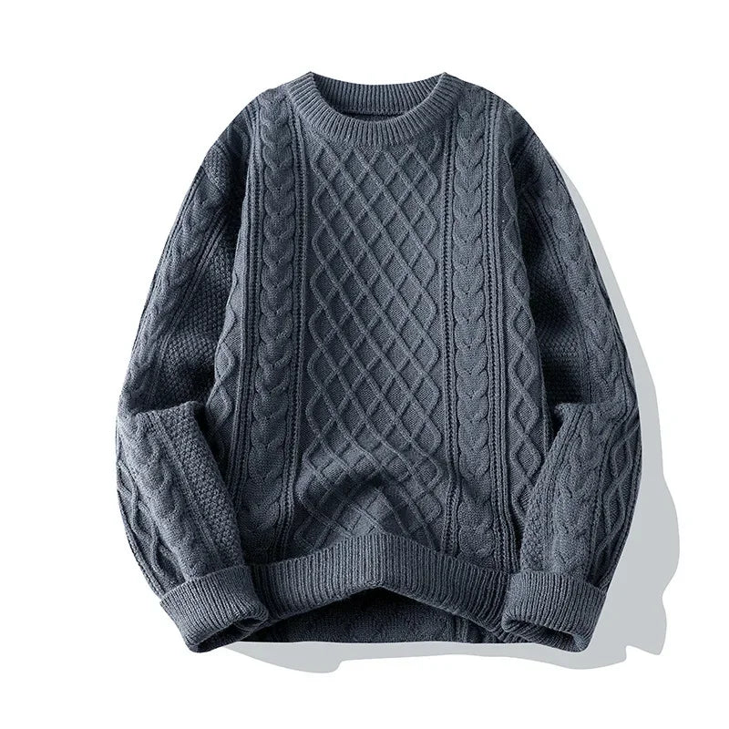 Men's Winter Sweater Round Neck Base Comfortable Pullovers