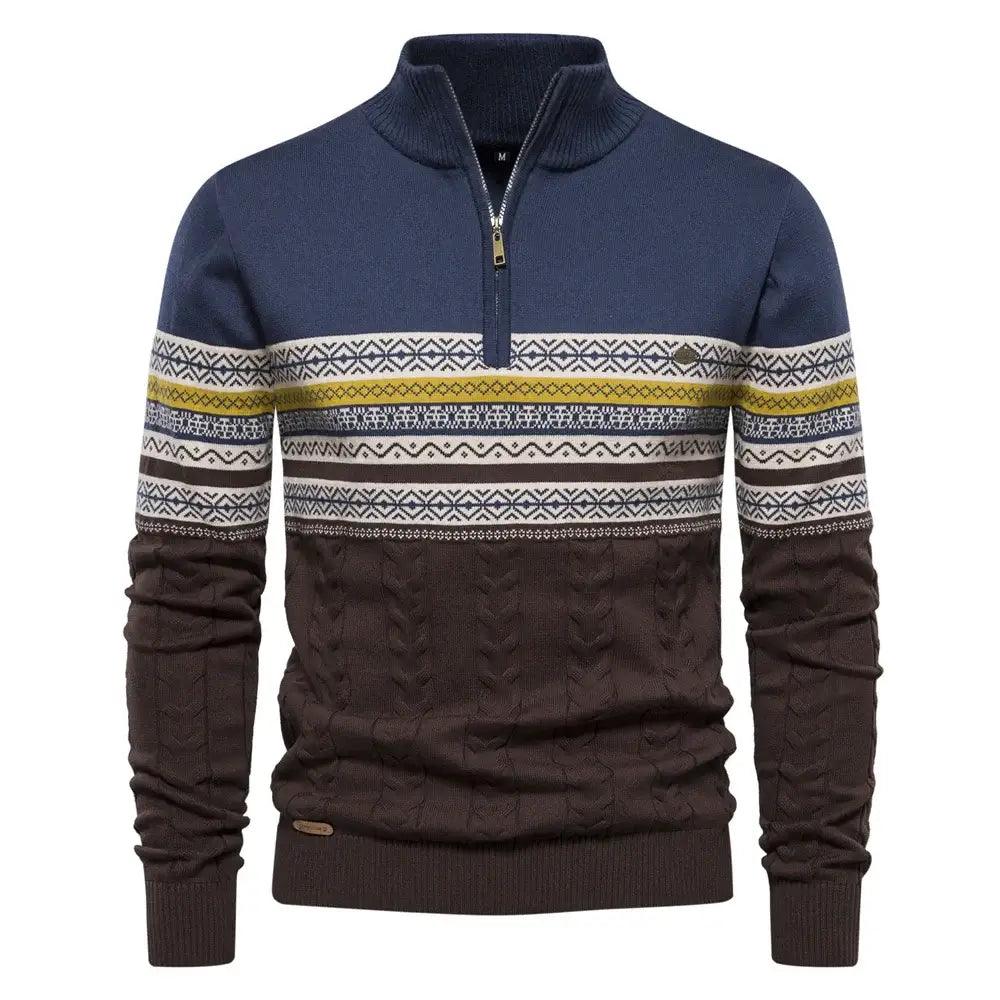 Cotton Sweaters for Men Ethnic Patterns Casual - SAMFILS