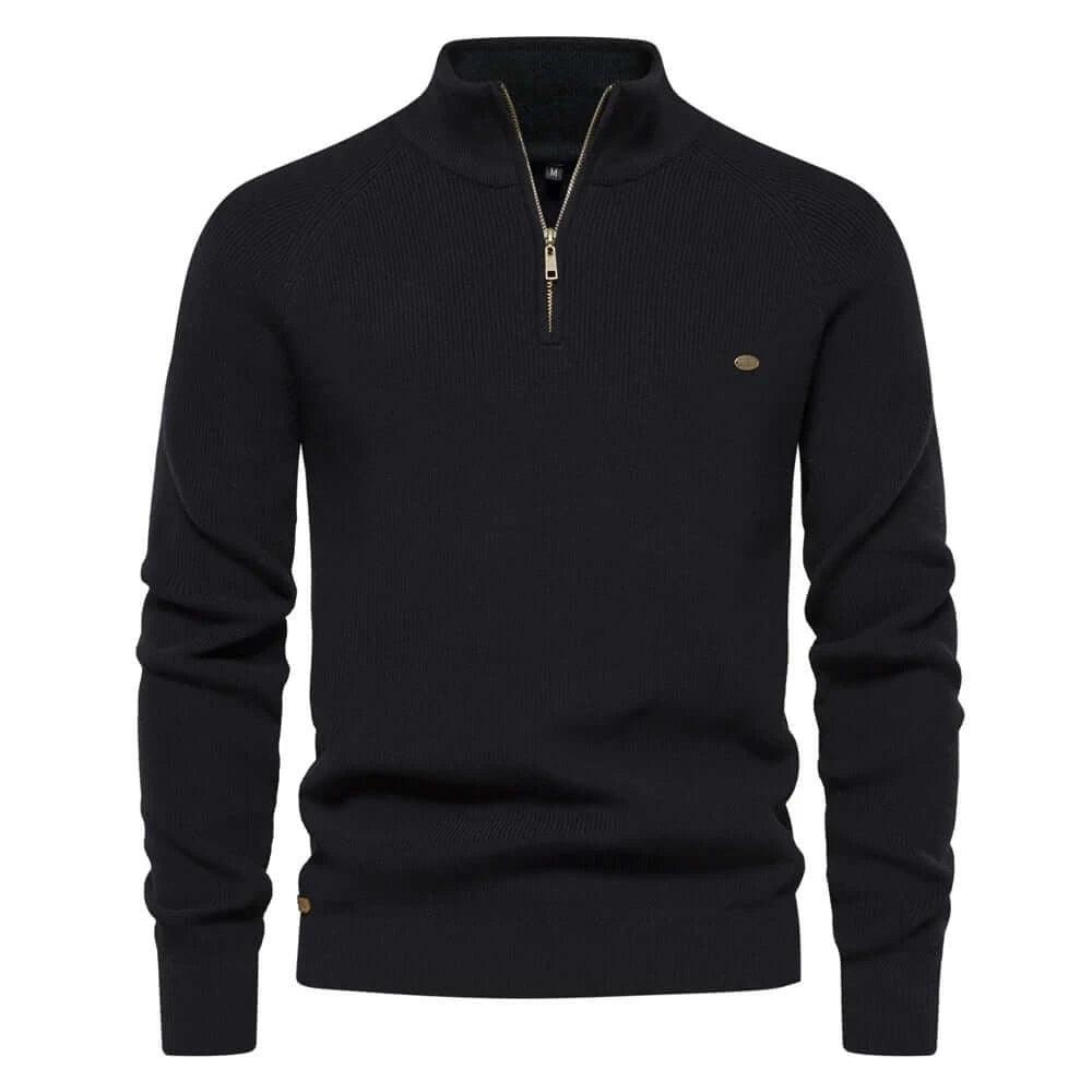 Casual Social High Collar Warm Winter Knitted Sweater Men - SAMFILS