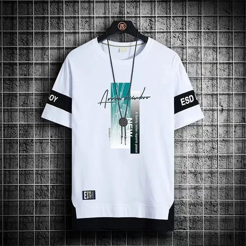 Men's T Shirts Korean Fashion Summer Short Sleeve Print - Samslivos