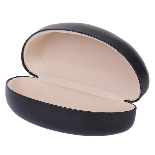 Oval Sunglasses Eyeglasses PU Storage Case Box Black - Samslivos