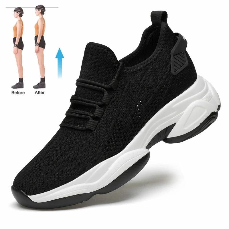 Summer Breathable Sneakers Men Elevator Height Increase - SAMFILS