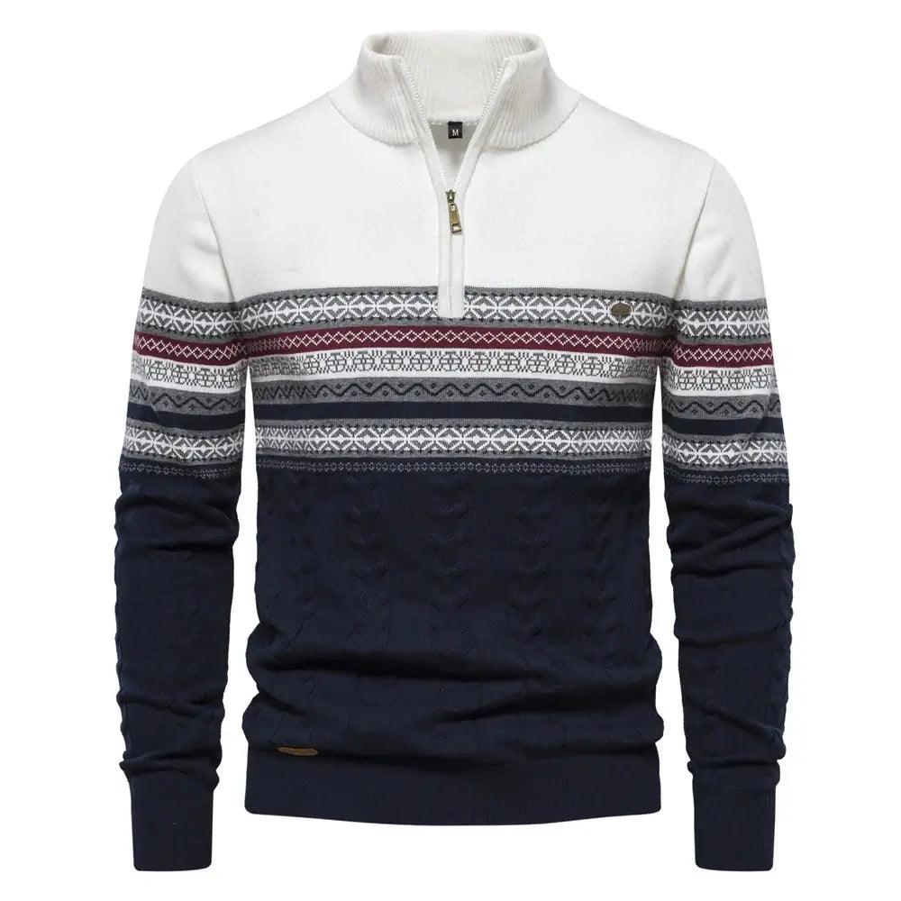 Cotton Sweaters for Men Ethnic Patterns Casual - SAMFILS