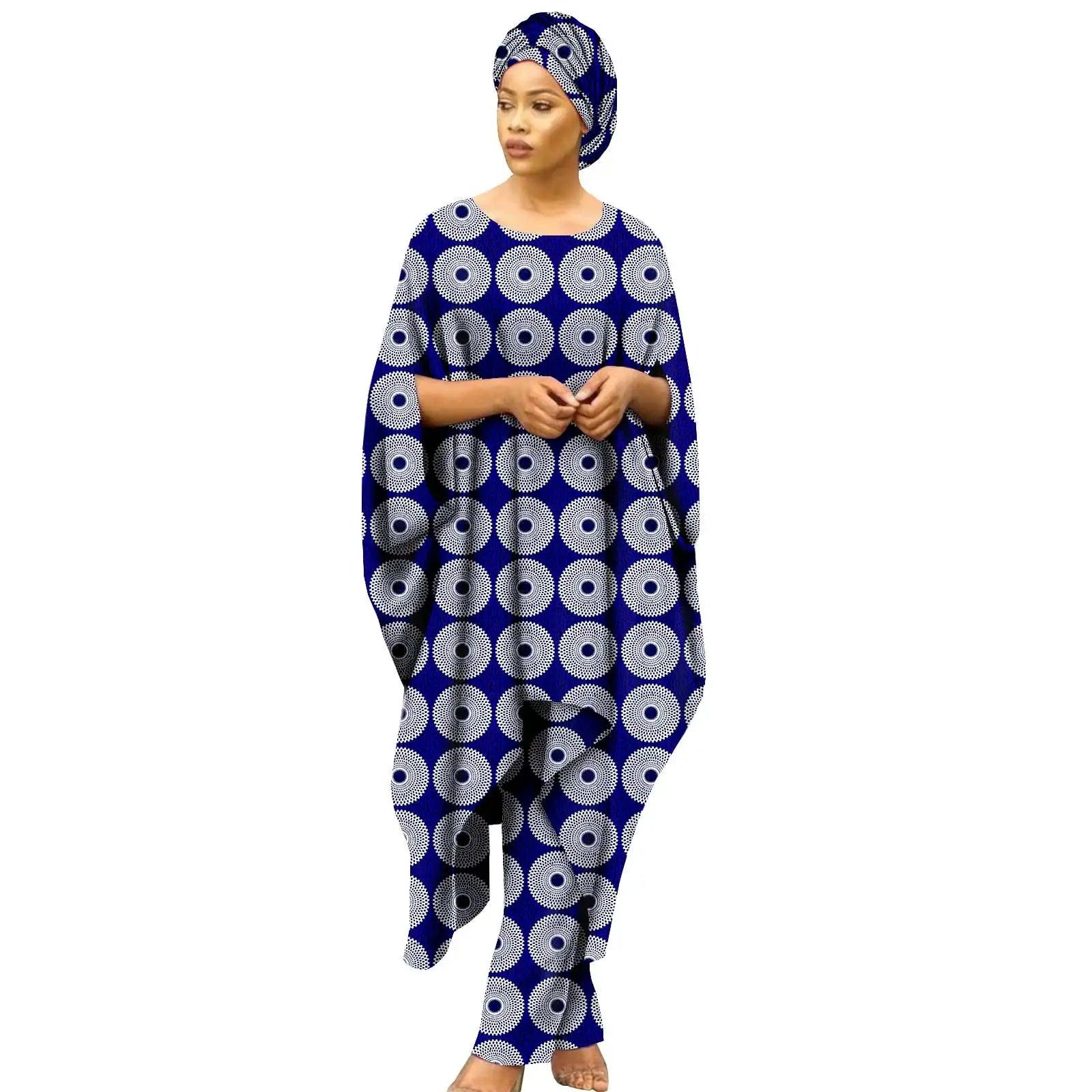 African Clothes for Women Dashiki Print Long Dress Pants - SAMFILS